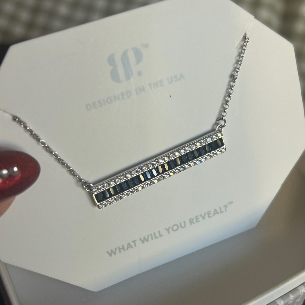 Elegant Black and Silver Necklace